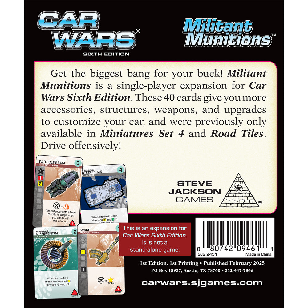 Car Wars - Militant Munitions