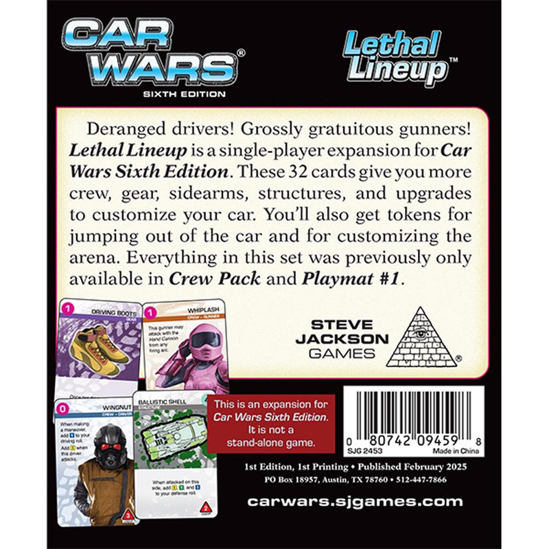 Car Wars - Lethal Lineup