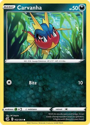 Carvanha (162/264) [Sword & Shield: Fusion Strike]-1
