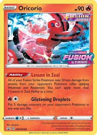 Oricorio (SWSH168) (Prerelease Promo) [Sword & Shield: Black Star Promos]-1