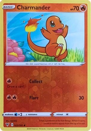 Charmander (023/185) (Reverse Cosmos Holo) [Sword & Shield: Vivid Voltage]-1