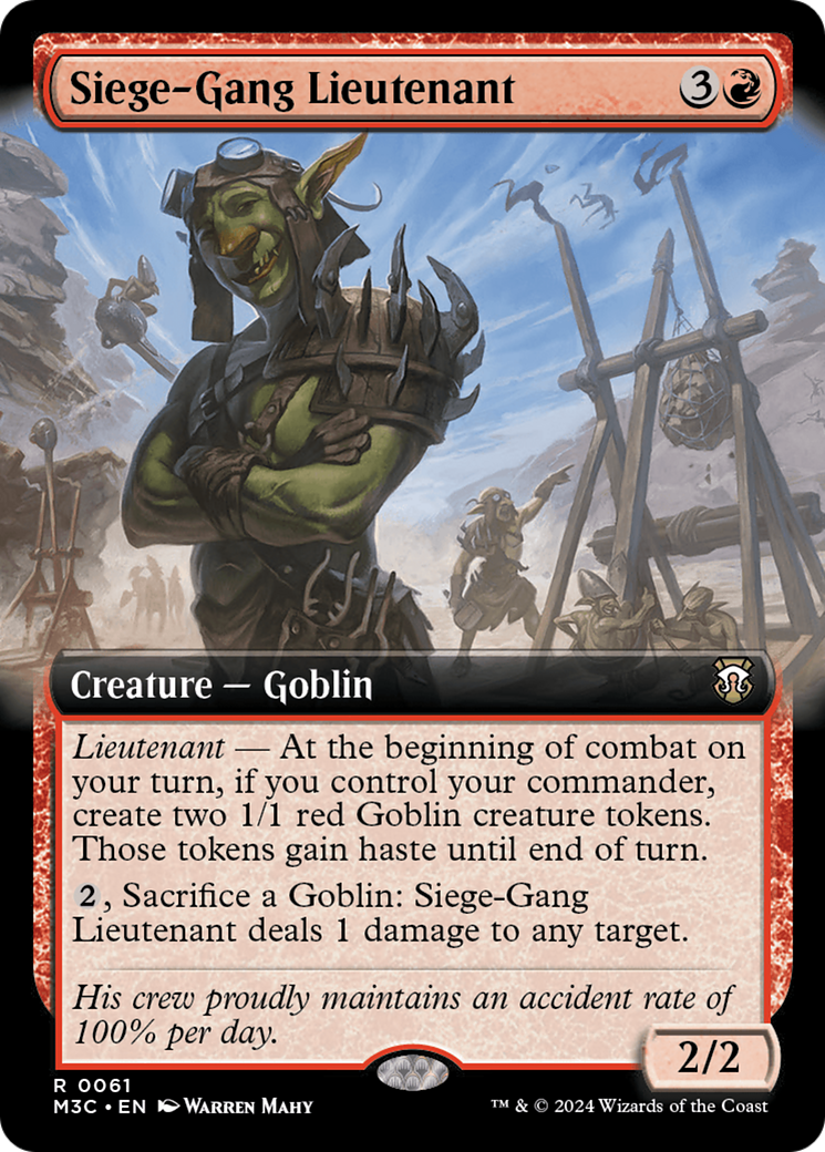 Siege-Gang Lieutenant (Extended Art) [Modern Horizons 3 Commander]-1