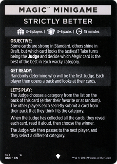 Strictly Better // Strictly Better (cont'd) (MONE-004) - Phyrexia: All Will Be One Minigames Foil-1