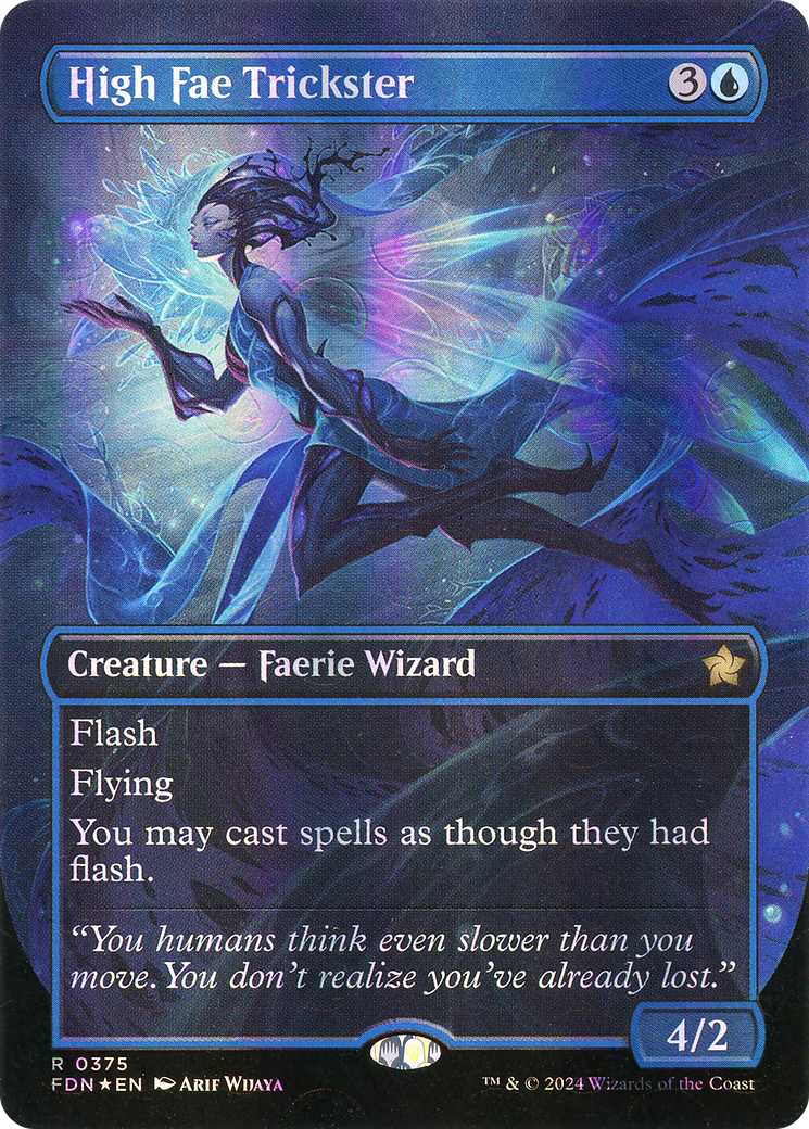 High Fae Trickster (Borderless) (Mana Foil) [Foundations]-1