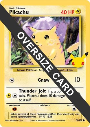 Pikachu (58/102) (25th Anniversary) (Jumbo Card) [Celebrations: 25th Anniversary]-1