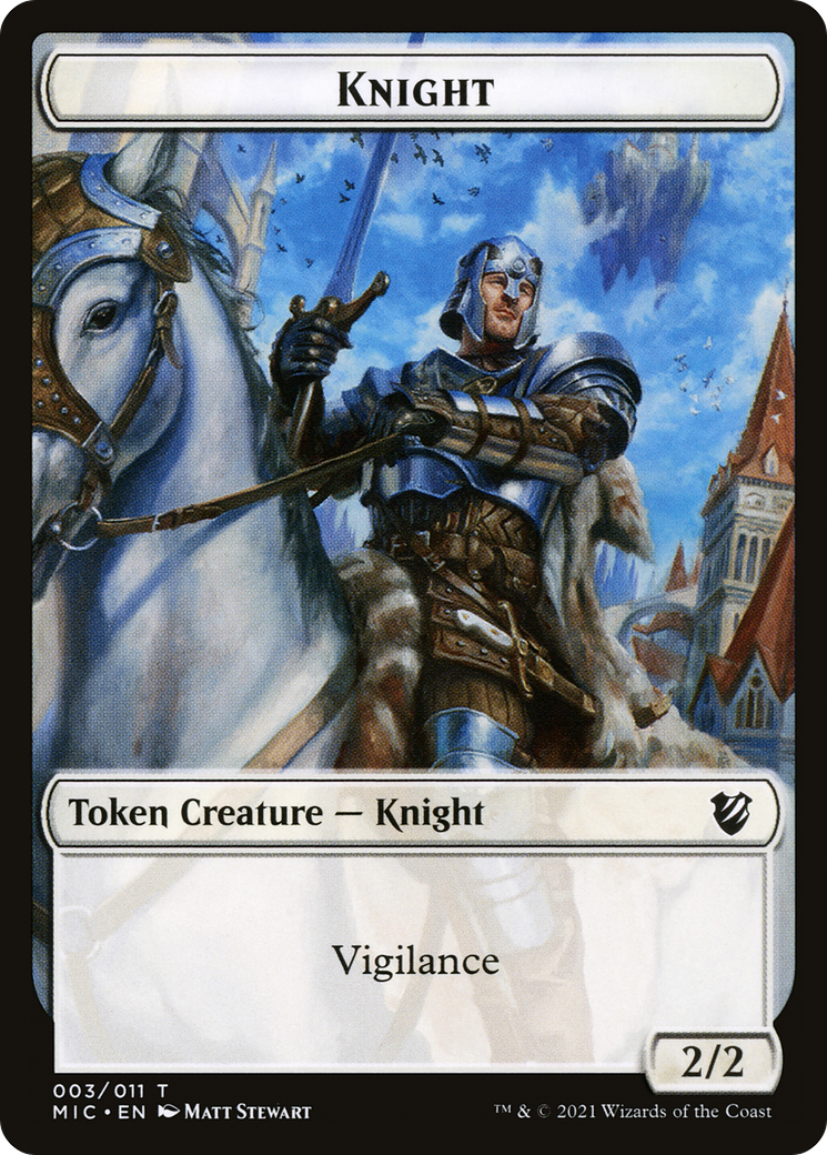 Knight (TMIC-003) - Midnight Hunt Commander Tokens-1