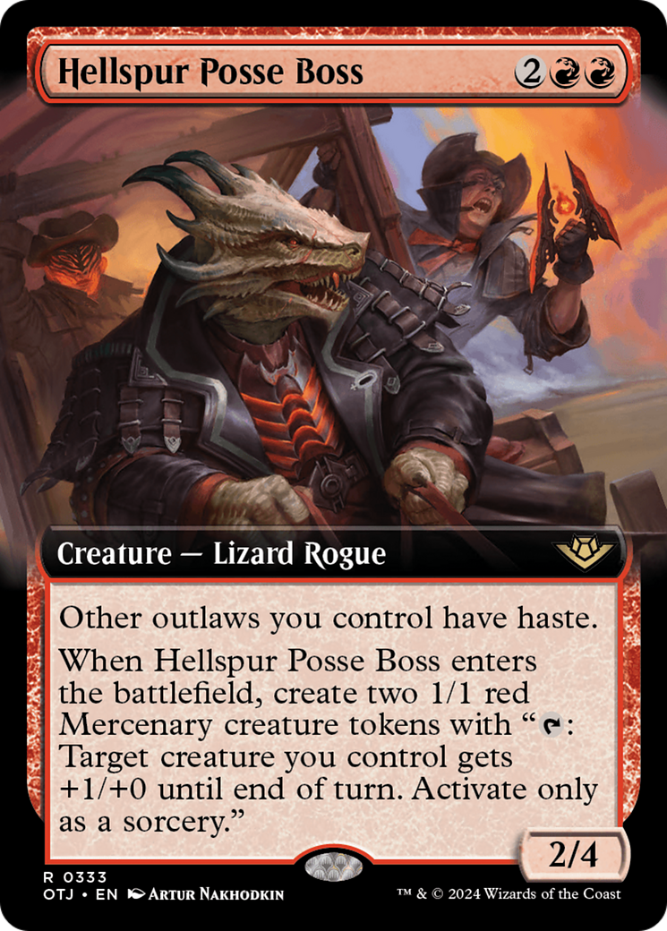 Hellspur Posse Boss (Extended Art) [Outlaws of Thunder Junction]-1