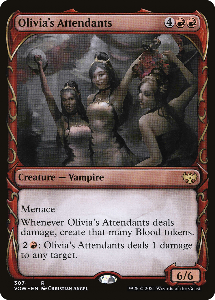 Olivia's Attendants (Showcase Fang Frame) [Innistrad: Crimson Vow]-1