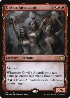 Olivia's Attendants (Showcase Fang Frame) [Innistrad: Crimson Vow]-1