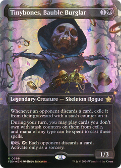 Tinybones, Bauble Burglar (Borderless) (Mana Foil) [Foundations]-1
