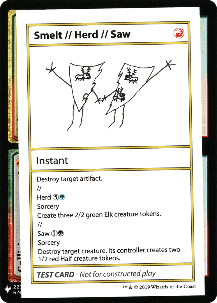 Smelt // Herd // Saw [Mystery Booster Playtest Cards]-1