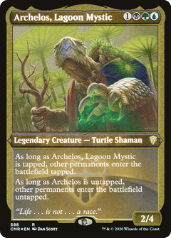 Archelos, Lagoon Mystic (Etched) [Commander Legends]-1