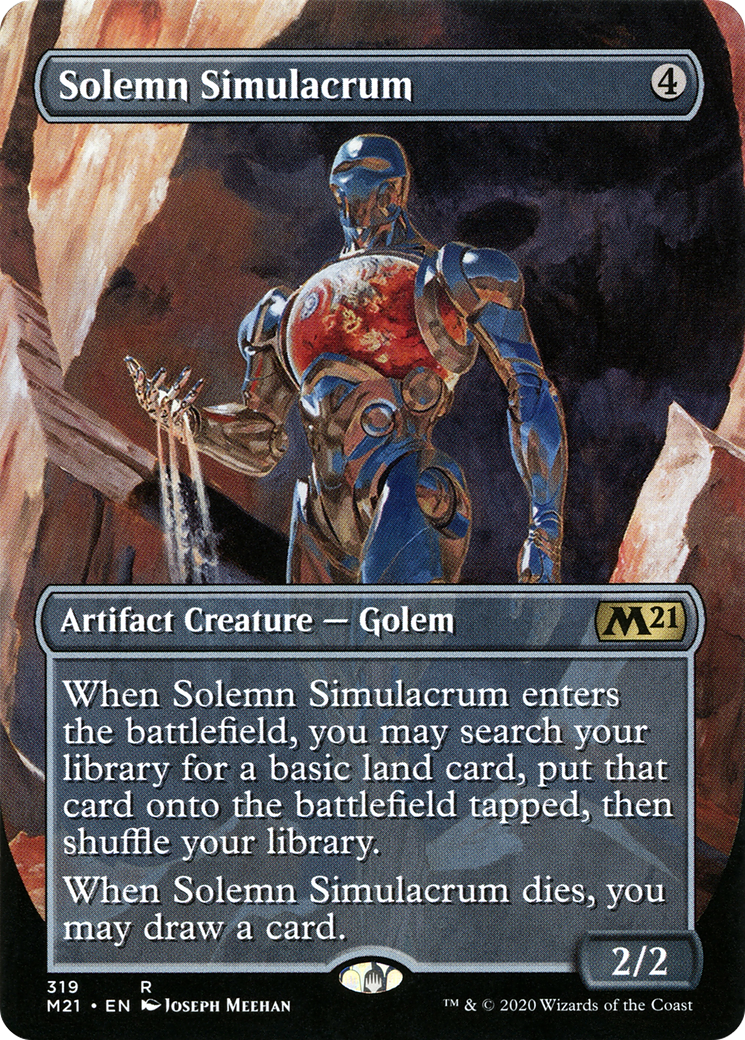 Solemn Simulacrum (Borderless Alternate Art) [Core Set 2021]-1