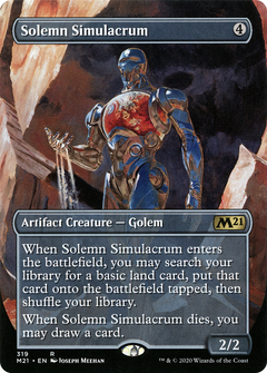 Solemn Simulacrum (Borderless Alternate Art) [Core Set 2021]-1