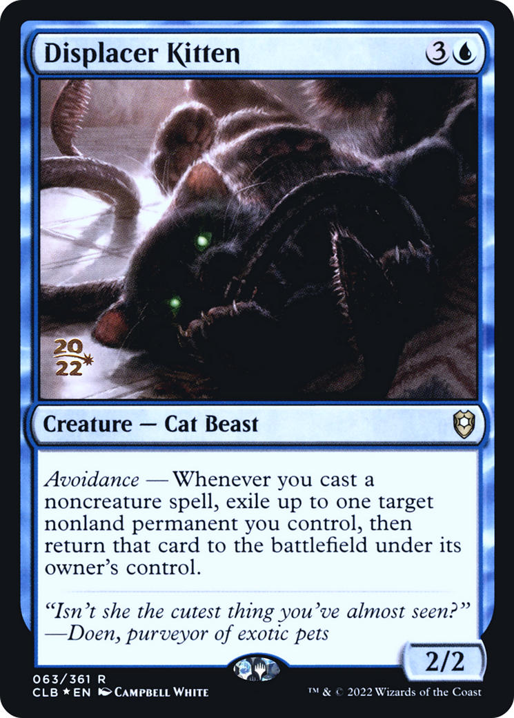 Displacer Kitten [Commander Legends: Battle for Baldur's Gate Prerelease Promos]-1
