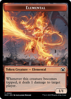 Elemental (22) // Elemental (9) Double-Sided Token [March of the Machine Commander Tokens]-1