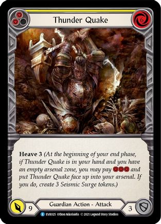 Thunder Quake (Yellow) [EVR025] (Everfest)  1st Edition Rainbow Foil-3