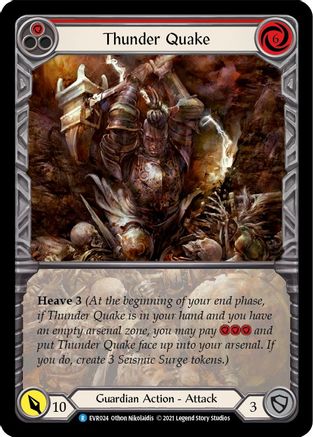 Thunder Quake (Red) [EVR024] (Everfest)  1st Edition Extended Art Rainbow Foil-3