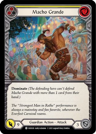 Macho Grande (Yellow) [EVR028] (Everfest)  1st Edition Rainbow Foil-3