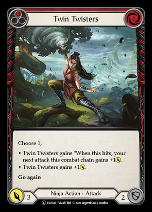 Twin Twisters (Red) [EVR047] (Everfest)  1st Edition Rainbow Foil-3