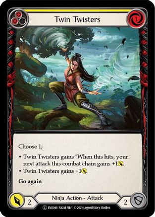 Twin Twisters (Yellow) [EVR048] (Everfest)  1st Edition Rainbow Foil-3