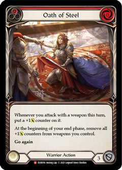 Oath of Steel (Red) [EVR056] (Everfest)  1st Edition Rainbow Foil-3