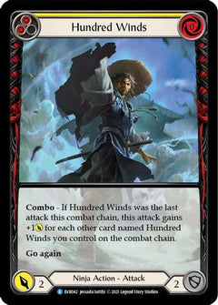Hundred Winds (Yellow) [EVR042] (Everfest)  1st Edition Extended Art Rainbow Foil-3