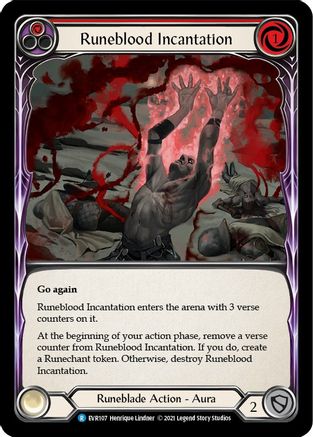 Runeblood Incantation (Red) [EVR107] (Everfest)  1st Edition Rainbow Foil-3