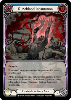 Runeblood Incantation (Blue) [EVR109] (Everfest)  1st Edition Extended Art Rainbow Foil-3