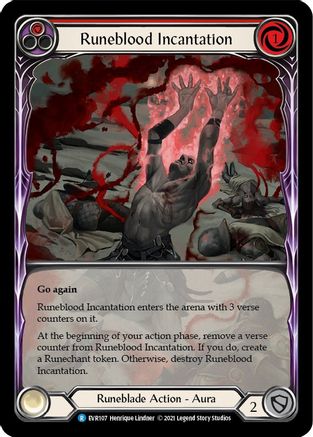Runeblood Incantation (Red) [EVR107] (Everfest)  1st Edition Extended Art Rainbow Foil-3