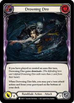 Drowning Dire (Yellow) [EVR111] (Everfest)  1st Edition Rainbow Foil-3