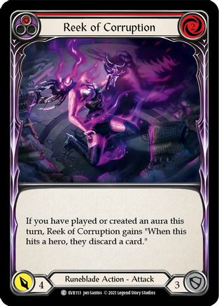 Reek of Corruption (Red) [EVR113] (Everfest)  1st Edition Rainbow Foil-3