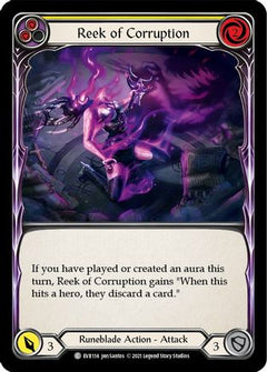 Reek of Corruption (Yellow) [EVR114] (Everfest)  1st Edition Rainbow Foil-3