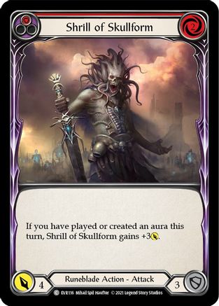 Shrill of Skullform (Red) [EVR116] (Everfest)  1st Edition Rainbow Foil-3