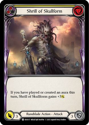 Shrill of Skullform (Yellow) [EVR117] (Everfest)  1st Edition Rainbow Foil-3