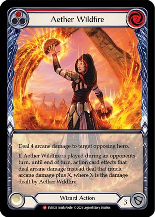 Aether Wildfire [EVR123] (Everfest)  1st Edition Extended Art Rainbow Foil-3