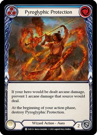 Pyroglyphic Protection (Blue) [EVR133] (Everfest)  1st Edition Normal-3