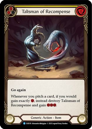 Talisman of Recompense [EVR191] (Everfest)  1st Edition Normal-3