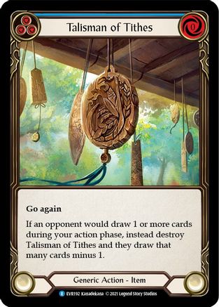 Talisman of Tithes [EVR192] (Everfest)  1st Edition Cold Foil-3