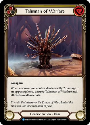Talisman of Warfare [EVR193] (Everfest)  1st Edition Cold Foil-3