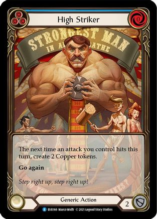 High Striker (Blue) [EVR166] (Everfest)  1st Edition Extended Art Rainbow Foil-3