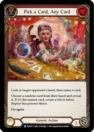 Pick a Card, Any Card (Red) [EVR167] (Everfest)  1st Edition Rainbow Foil-3