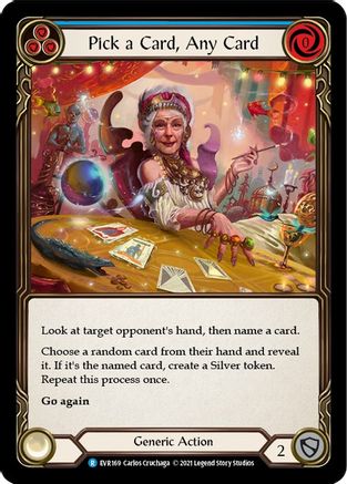 Pick a Card, Any Card (Blue) [EVR169] (Everfest)  1st Edition Rainbow Foil-3