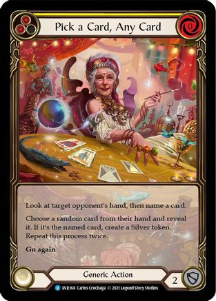 Pick a Card, Any Card (Yellow) [EVR168] (Everfest)  1st Edition Extended Art Rainbow Foil-3