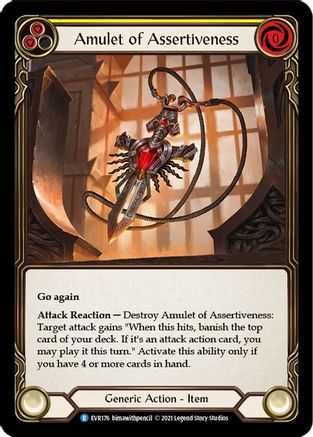Amulet of Assertiveness [EVR176] (Everfest)  1st Edition Cold Foil-3