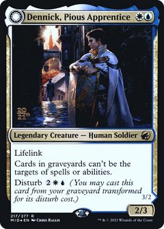 Dennick, Pious Apprentice // Dennick, Pious Apparition [Innistrad: Midnight Hunt Prerelease Promos]-3