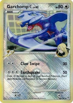 Garchomp C (60/147) (Staff League Promo) [Platinum: Supreme Victors]-1