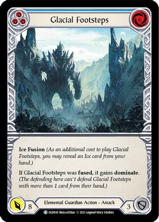 Glacial Footsteps (Blue) [OLD010] (Tales of Aria Oldhim Blitz Deck)  1st Edition Normal-1