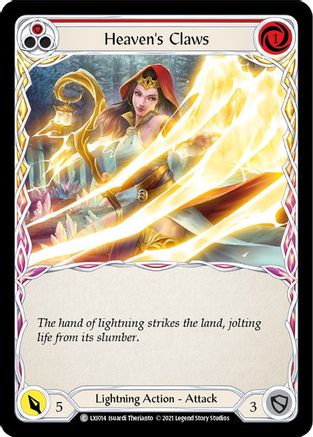 Heaven's Claws (Red) [LXI014] (Tales of Aria Lexi Blitz Deck)  1st Edition Normal-1