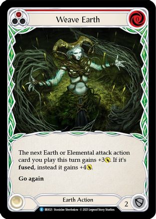 Weave Earth (Red) [BRI021] (Tales of Aria Briar Blitz Deck)  1st Edition Normal-1